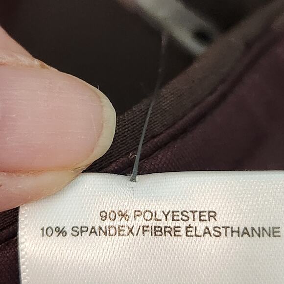 NWT Express Chocolate Brown High Rise Stretch Skinny Dress Slacks Women's 18 T - Picture 5 of 13